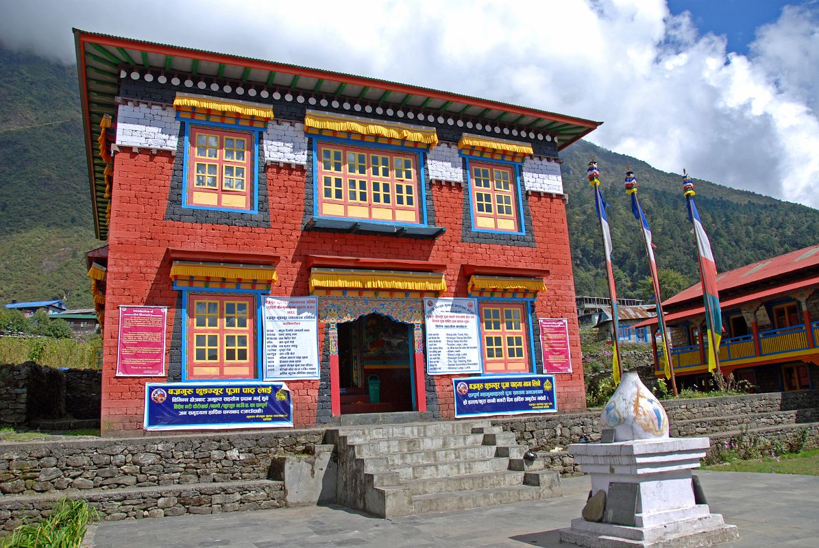 Lukla To Namche Bazaar 08 Lukla Gompa Outside